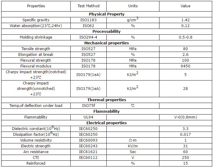 Flammability V-0 PBT With 15% Glass Fiber Reinforced For Ignition Coils