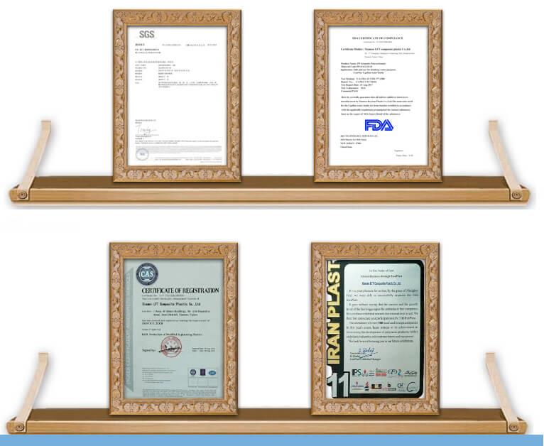5 XIAMEN LFT REINFORCED THERMOPLASTICS CERTIFICATES