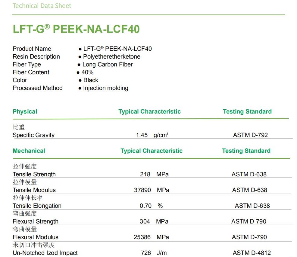 long carbon fiber PEEK